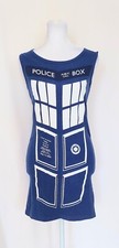 Dr. Who by Her Universe Police Box Bodycon Dress Blue White Size Small