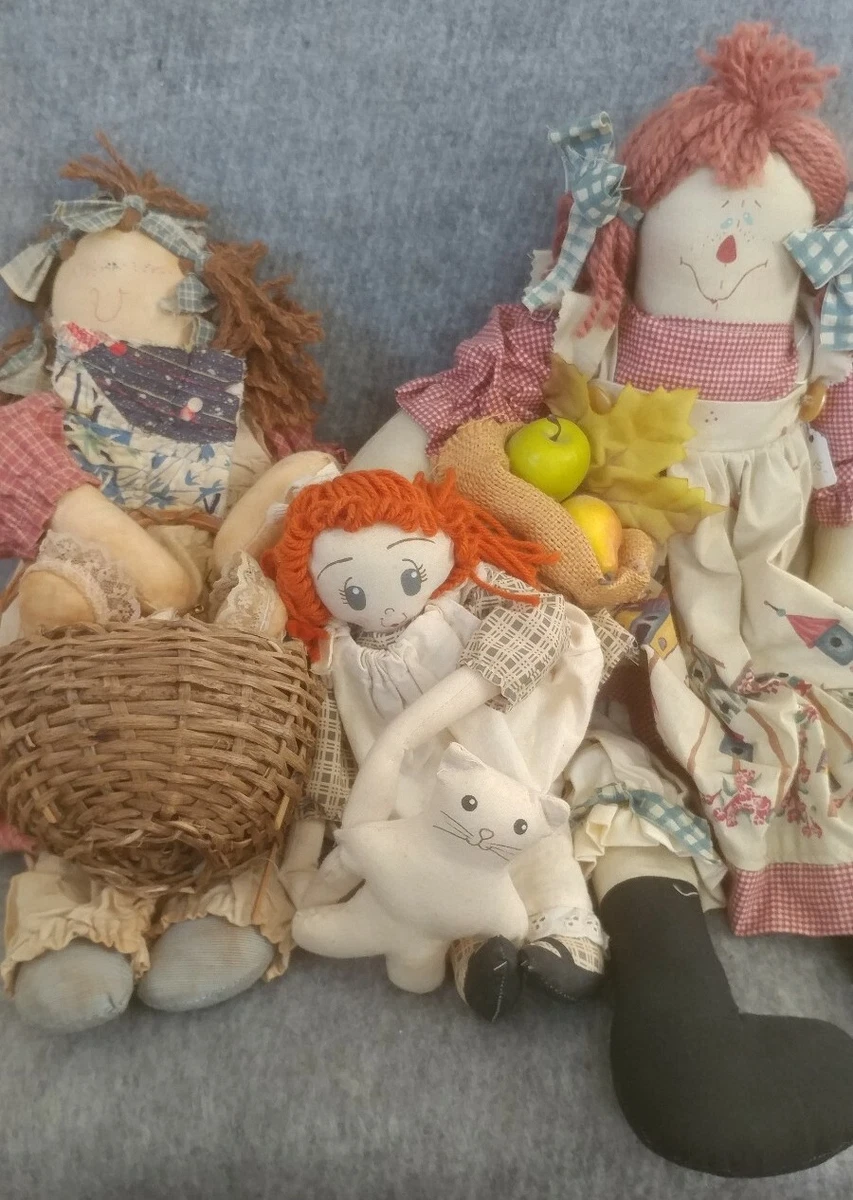 VINTAGE ATTIC BABIES RAG DOLL by MARTY MASCHINO LOT OF 3 BABY