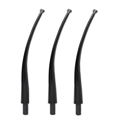 3x Long Bent Stem Replacement For Reading Pipe Acrylic Mouthpiece Stem No Filter