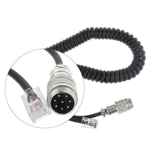 8Pin to RJ-45 Modular Plug Mic Cable Adapter for Yaesu Microphone MD-200 MD-100 - Zdjęcie 4 z 8