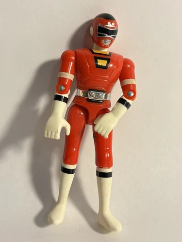 1997 vintage red Power Ranger  action figure toy Bandai robot hero turbo rare
