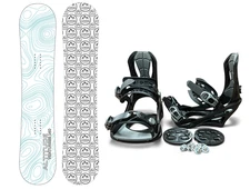 ALTITUDE WOMEN'S VENTURESS SNOWBOARD (TEAL) + RIDER BINDINGS S/M 6.5-9.5