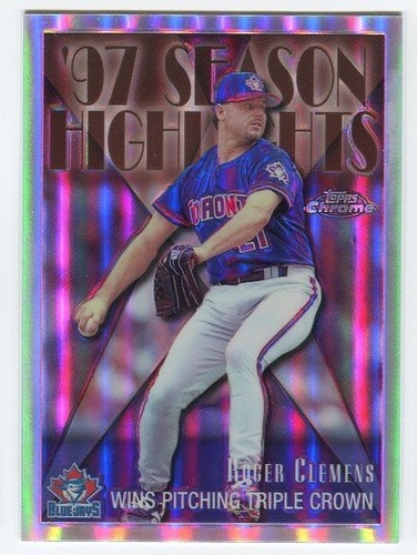 Roger Clemens 1998 Topps Chrome Refractor #475 Toronto Blue Jays