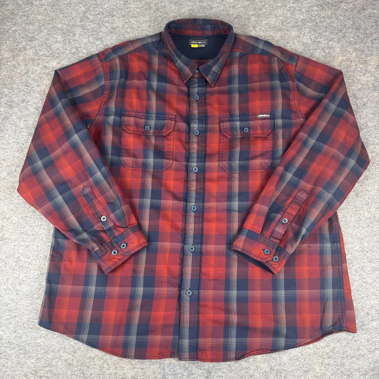 Eddie Bauer Travex Flex Flannel Button Up Shirt Tartan Plaid Mens 2XL XXL
Opens in a new window or t