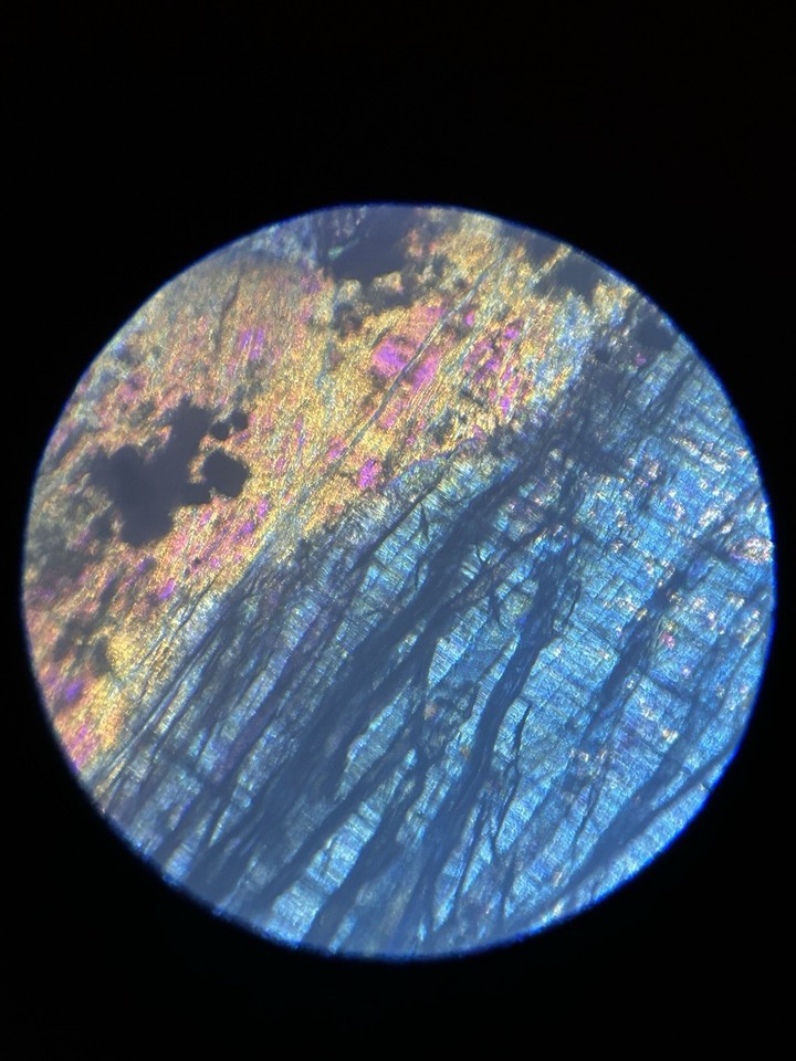 Antique Geological Microscope Slide. Section Of Schiller Spar. By ...