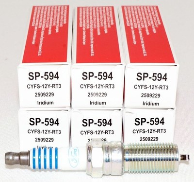 Set of 6 OEM Motorcraft SP594 Ford CYFS12YRT3 Spark Plugs Replaces