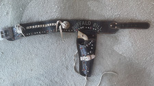 Vintage Buffalo Bill Gunbelt With Pistol Jewels Conchos And Decorative Studs