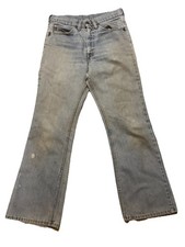 Vintage 70s Levi's 517 USA Flare Bootcut Denim Jeans RARE light Wash 28x27