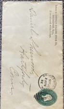 1892 Consol&rsquo;d Rolling Stock Bridgeport Connecticut Postal Cover Railroad