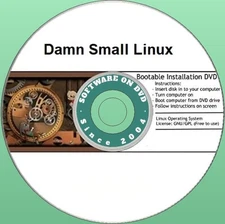 Latest New Release Damn Small Linux OS Operating System for PC on DVD