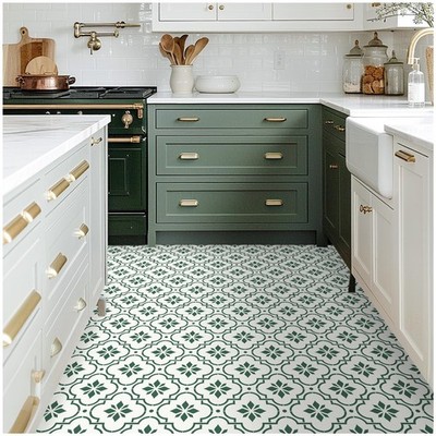 Peel and Stick Floor Tile, 20-Pack 7.87'' x 7.87'' Matte Vinyl Floor, Adhesive ...