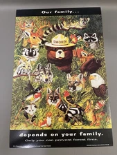 VINTAGE SMOKEY BEAR POSTER !!