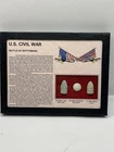 Civil War Bullets from Battle Of Gettysburg with Display Case