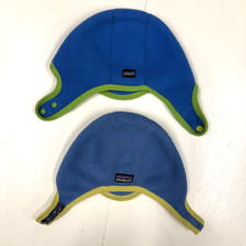 Patagonia LOT baby XS Extra Small 3-6 months fleece beanies caps hats SET of 2