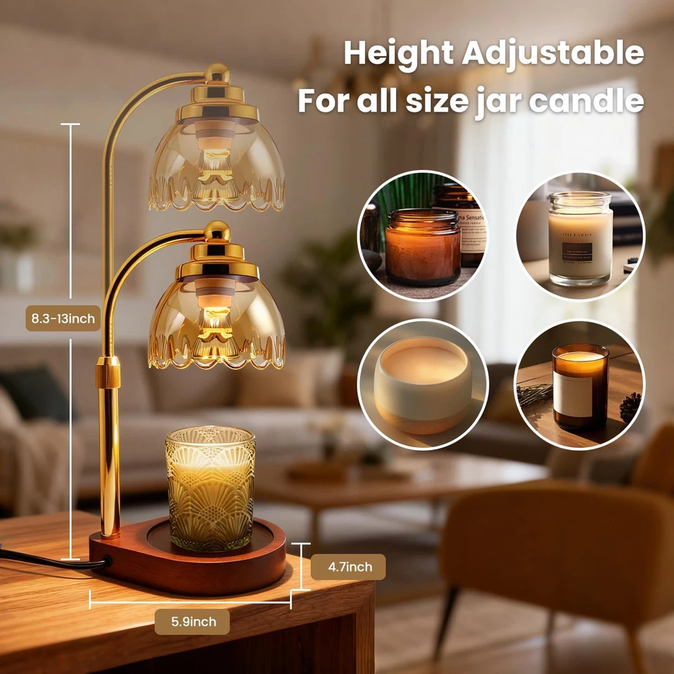 Candle Warmer Lamp with Timer, Birthday Gifts for Women Mom, Dimmable & Height - Image 2 of 4