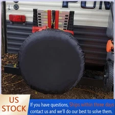 Black DIY Spare Tire Cover Trailer Wheel & Tyre Protector Against Sun & Rain New