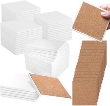 50 Pack Ceramic Tiles for Crafts Coasters, Ceramic White Tiles Unglazed 4x4 with