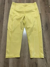 Yelete Active Pants, Women's Size Large, Yellow, Leggings, Athletic Wear
