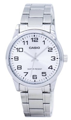 Casio Quartz Analog Stainless Steel White Dial MTP-V001D-7B 30M Mens Watch