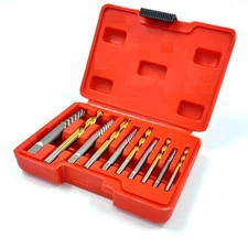 TGHLMH 10-Piece Screw Extractor and Left Hand Drill Bit Set, Bolt Extractors, fo