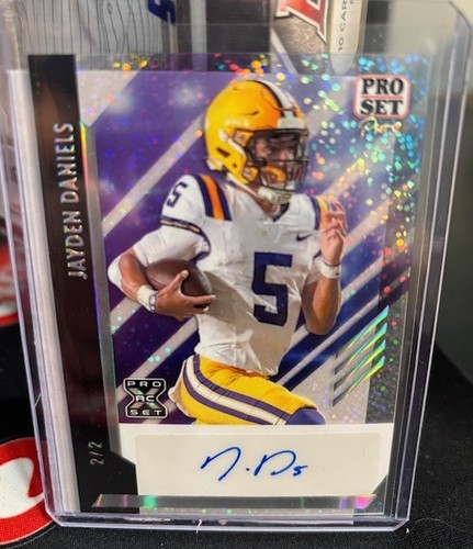 2024 Leaf Pro Set Pure Sparkle Jayden Daniels Auto 2/2 - Commanders LSU