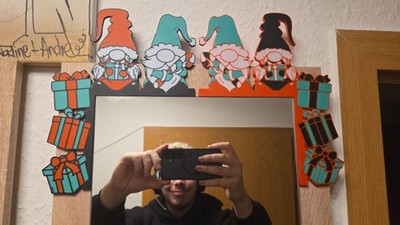 Christmas Gnome Edge Stool - Magic 3D Printed Decoration for Mirror & Frame