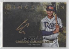 2021 Bowman Inception Gold Rainbow Foil 24/25 Carlos Colmenarez Auto 0nr3
