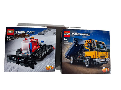 LEGO 42147 Dump Truck and  42148 Snow Groomer BUNDLE both NEW