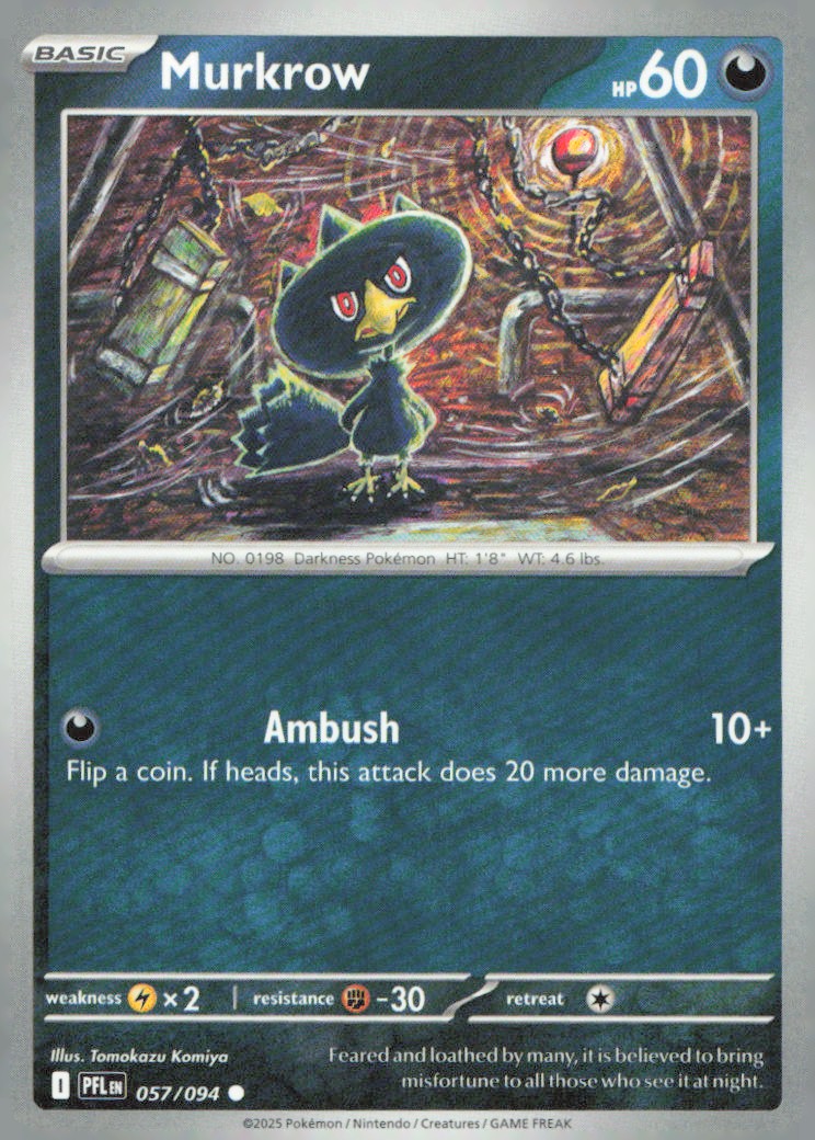 Murkrow Common ME02: Phantasmal Flames 057/094 NM