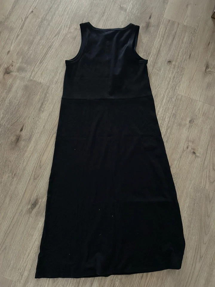 Elizabeth and James Black Maxi Dress Size S Racerback High Neck Minimalist - Image 2 of 4