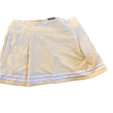 CALIA 15" Golf Skort Yellow Panna Womens Size 14 Zipper Pockets NWT 74