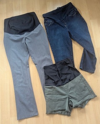 maternity denim jeans and dress pants and shorts size 6 medium CUTE