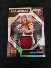 2024 Panini Prizm - Rookie Gear Luke McCaffrey #RG-LMY (MEM, RC)