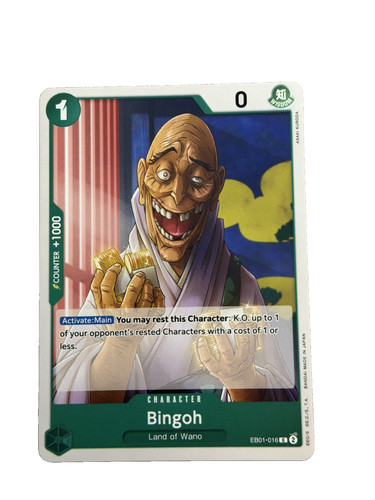 New: One Piece CCG Bingoh EB01-016 Extra Booster Memorial Collection Regular C