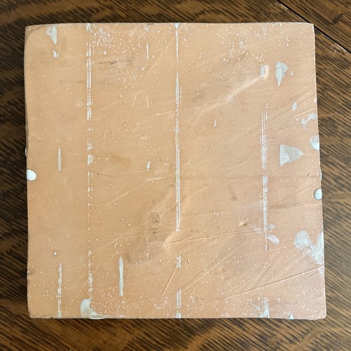 Rams Head Bighorn Sheep Tile White Glaze 6in Vtg Architectural Clay Terracotta - Picture 8 of 8