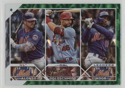 2023 Series 1 League Leaders Green Foil /499 Paul Goldschmidt Pete Alonso 1g5d