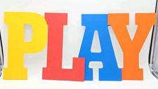 Colorful Wooden Letters for Classroom or Daycare - 'PLAY' - 13" Tall