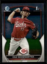 2023 Bowman Chrome Draft Baseball 1st Bowman Cole Schoenwetter Reds BDC-116