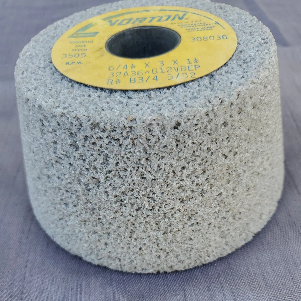 NORTON 6" Flared Cup Grinding Wheel USA NOS Fabrication Welders + - Image 4 of 4