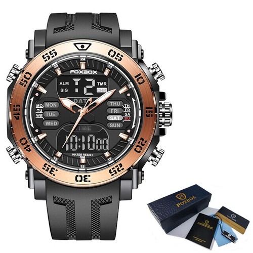 Digital Men Military Watch 50m Waterproof Wristwatch LED Quartz Luxury Sport Big - Picture 19 of 20