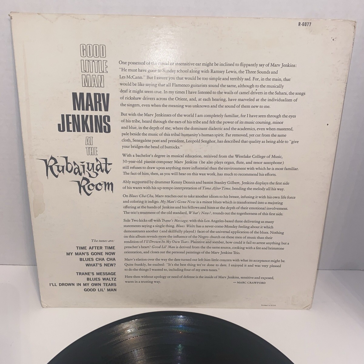Marv Jenkins At The Rubaiyat Room レコード Marv Jenkins At The Rubaiyat Room レコード MARV JENKINS