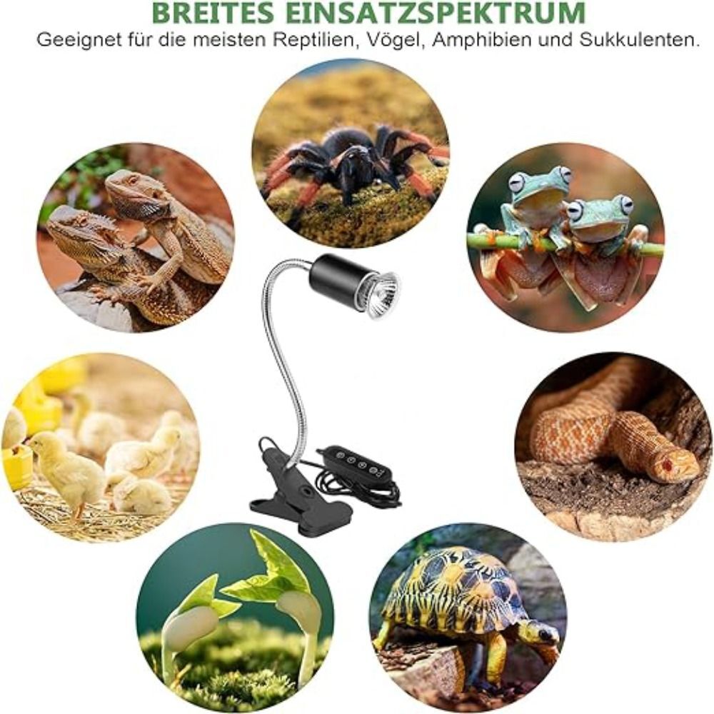 50W Aquarium Heat Lamp With 1 Bulb Basking Lamp Pet Heating Light