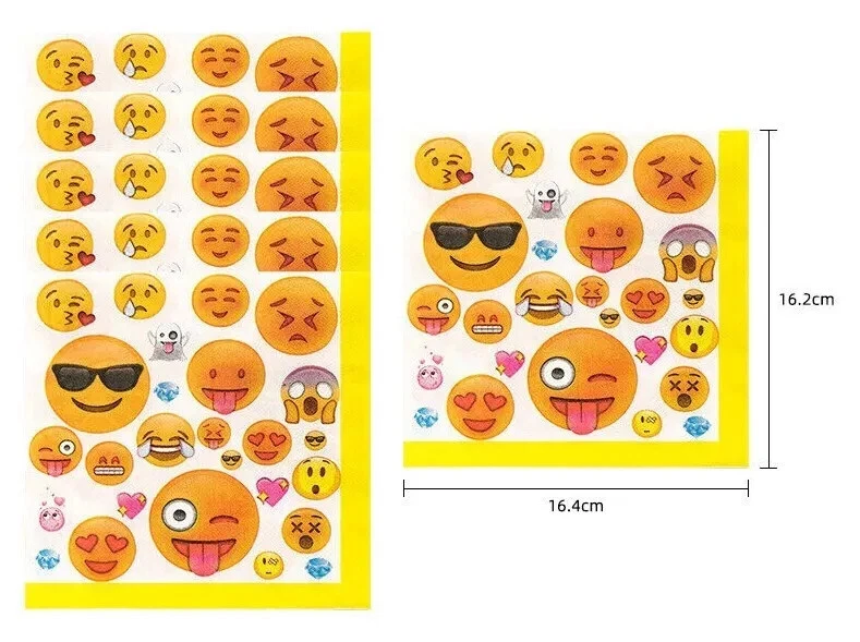 Emoji 10 Guests Tableware Pack Party Supplies Kids Birthday Decoration - image 3 of 4