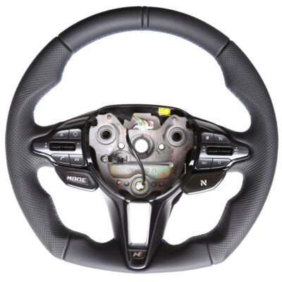 Hyundai Lenkrad i30N Abgeflacht NEU Kombibezug 12 Uhr Markierung Naht blau 58482
