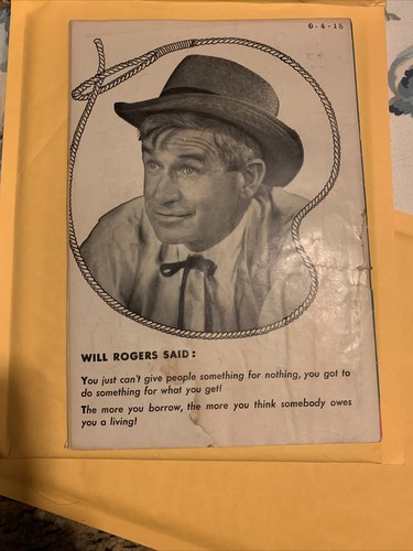 CUBIERTA FOTOGRÁFICA WILL ROGERS WESTERN # 5 (#1) FOX FEATURE SYNDICATE (1950) - Imagen 2 de 8