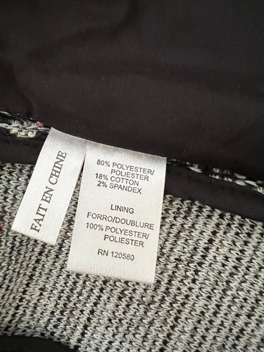 NWT Amanda & Chelsea Classic Strech Tweed Blazer Size XS Free Shipping - Picture 3 of 4