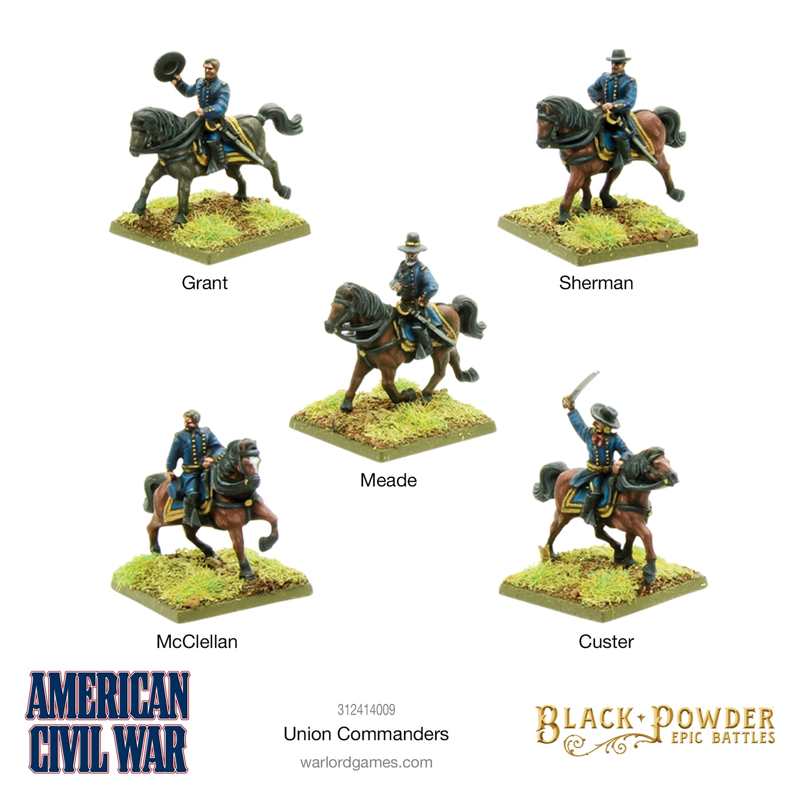Black Powder Epic Battles American Civil War Union Commanders Military Table Top