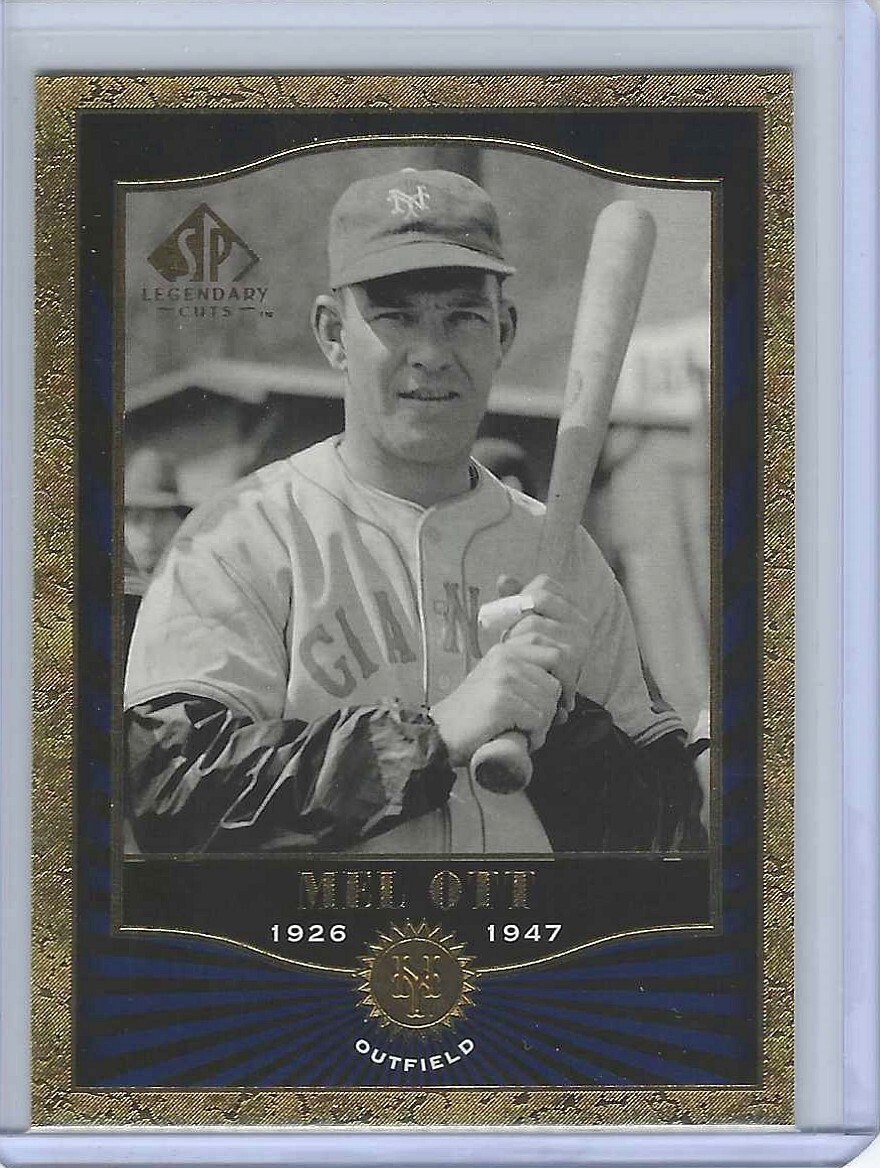 HOF  MEL OTT  2001  UPPER DECK SP LEGENDARY CUTS  #41   GIANTS