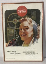 Harvey’s Wallhangers Cola Cola Sign Original Vintage10”X 7” Made In USA