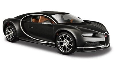 Maisto 1/24 – Bugatti Chiron Gris Métallisé (modèle 31514G, état Occasion)
